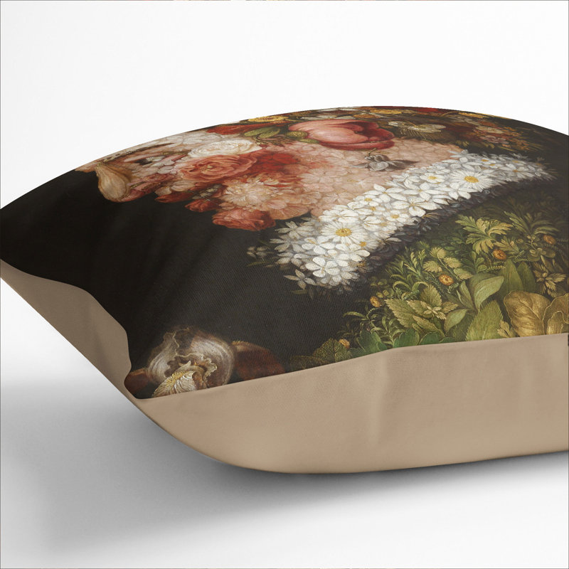 Spring Scatter Cushion, 40cm H x 40cm W x 15cm D, Stone