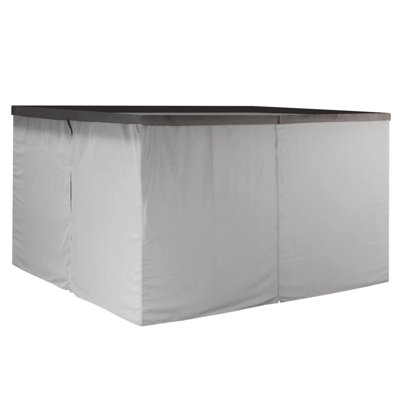 Rideau d'intimité pour pavillon de jardin Home Isle, Gris, H 79,2 po x l 118,2 po