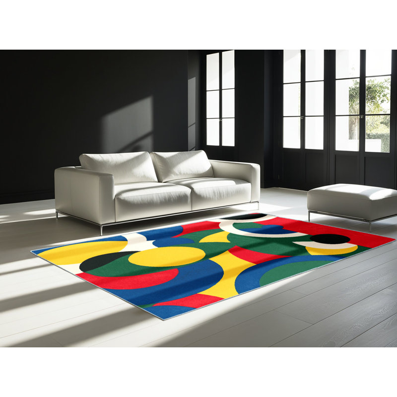 Bright Shuffle Rug, Rectangle 2' x 3'