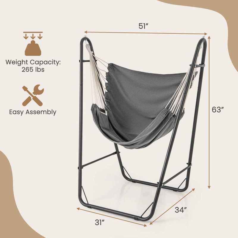 Chaise hamac robuste avec support