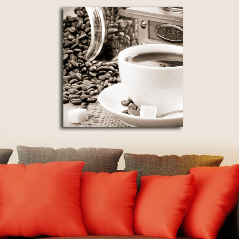 Superbe peinture sur toile décorative de 17,7 po x 17,7 po | 100% toile de suède, cadre 100% bois (épaisseur: 1,2 po) | Parfait pour le salon, la chambre à coucher ou le bureau, les couleurs vives et le design élégant