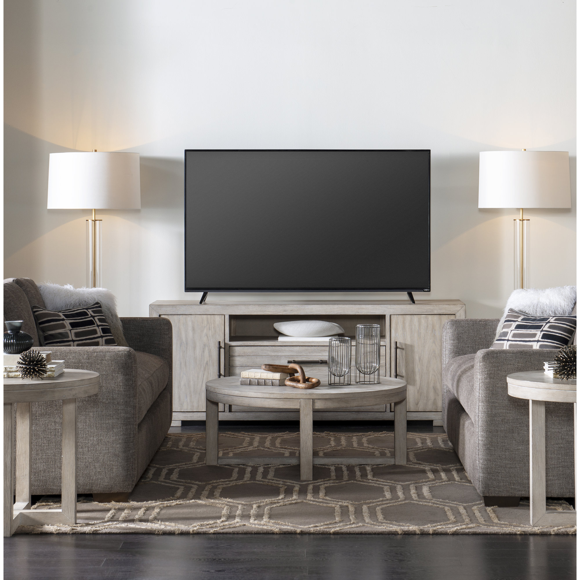 Appleton 78'' Media Console,  Weathered Oak 