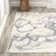 Tapis bleu / crème à motif abstrait marbré Cooper-John