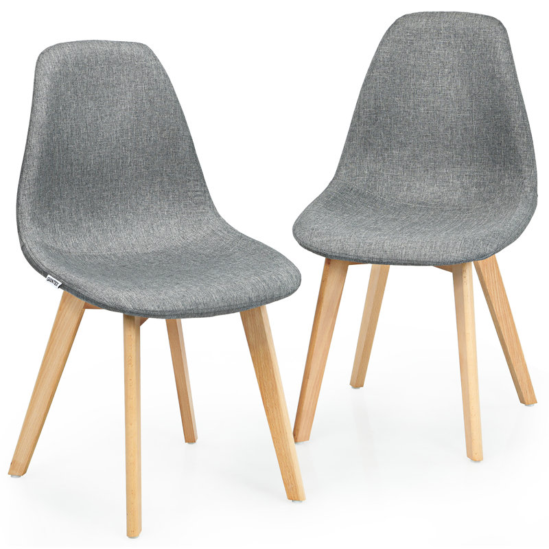 Chaise d'appoint rembourrée grise Hoff