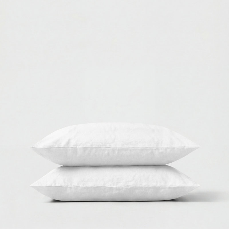 Machine Woven Pillow Case, Standard, White
