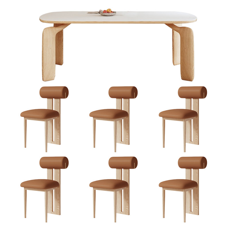 Ensemble de table et chaises à bûches, H 29,52 po x L 55,11 po x l 31,49 po