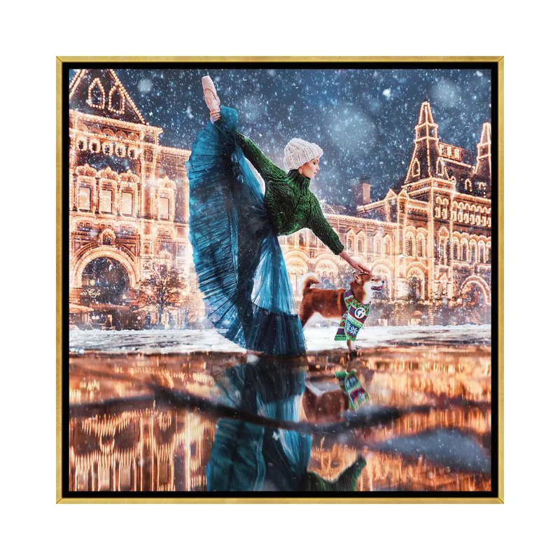 « Moscow Winter » par Hobopeeba-impression, H 37 po x l 37 po x P 1,5 po, Pas de tapis, Toile encadrée d'or