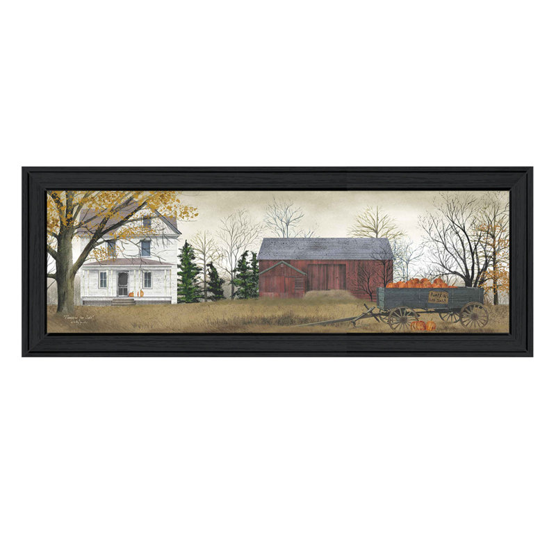 «Pumpkins For Sale», reproduction sur papier encadrée