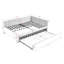 Lit de jour double avec couchette rembourrée capitonnée, structure de canapé-lit avec dossier et accoudoirs confortables, velours (79,5 po x 58 po x 25 po)-55941151