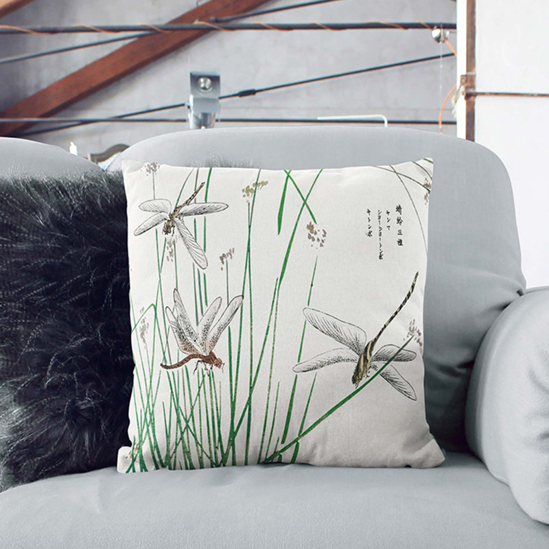 Dragonflies Square Throw Cushion, 40cm H x 40cm W x 15cm D