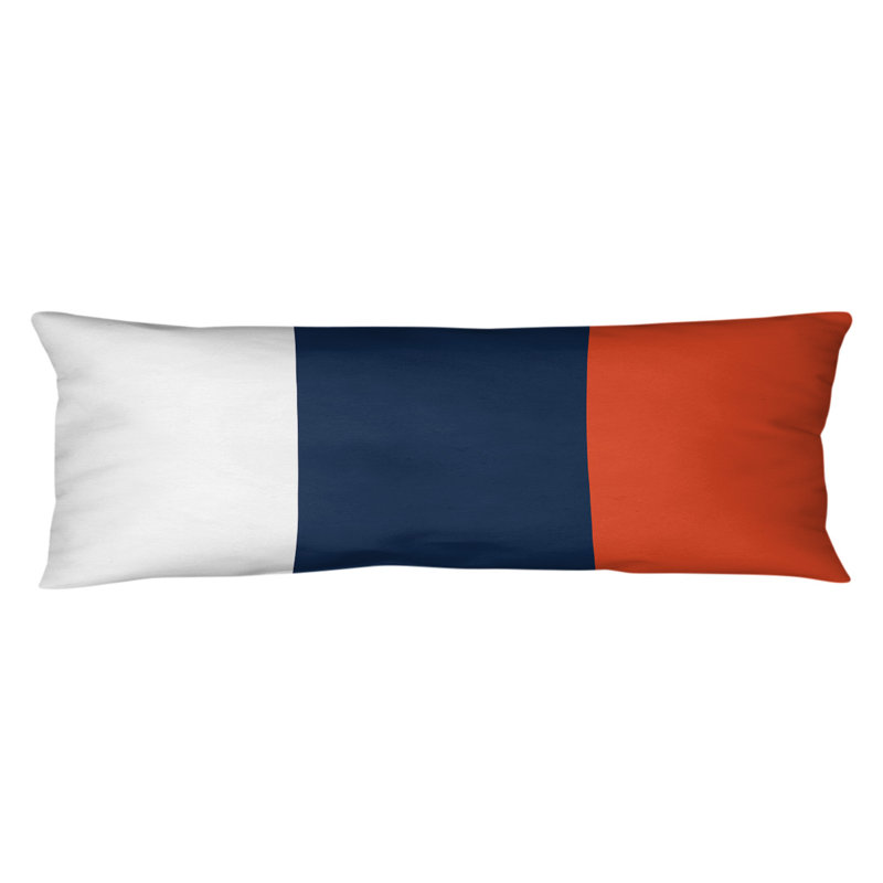 Polyester Medium Pillow, Alabama , Navy Middle/Orange