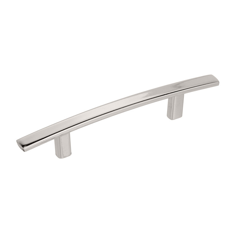 Poignée d'armoire en nickel poli 3-3 / 4 po (96 mm) Chypre - paquet de 25, 3 3/4", Nickel poli, 25