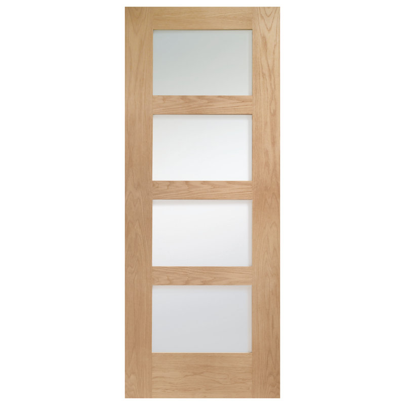 Internal Glazed Oak Shaker, 2032mm H x 813mm W x 35mm D