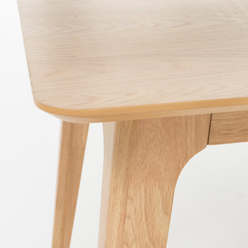 Ensemble de salle à manger en bois massif 5 pièces Dashone, Chêne naturel, Gris foncé