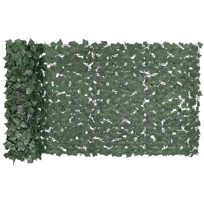 Clôture de lierre artificiel, 99 x 249 cm, brise-vue végétal réaliste pour la décoration intérieure et extérieure