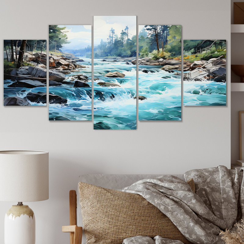 Canada Dancing Rapids I Cities & Countries Wall Decor on Metal