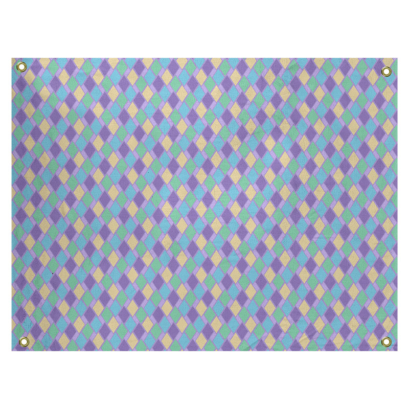 Tapisserie «Avicia Retro Diamonds» par Katelyn Elizabeth, H 91 po x l 107,5 po, Intérieur