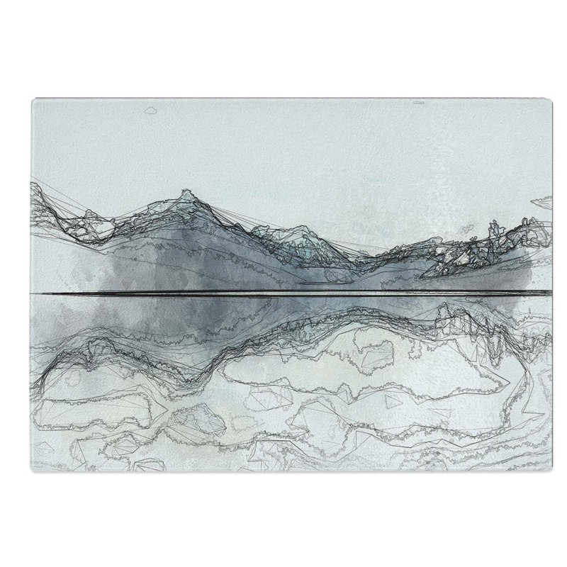 Glass Lake Mcdonald Montana in Abstract Chopping Board, 28.5 cm W x 20 cm L