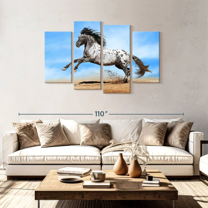 Cheval Appaloosa moucheté Brampt, H 48 po x l 75 po