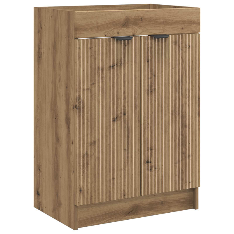 56cm Bathroom Vanity Base Only, Artisan Oak