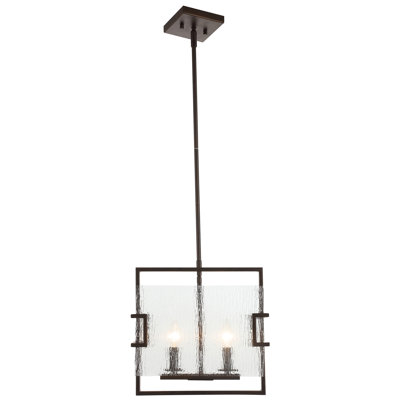 Lustre rectangulaire / carré unique à 2 lumières Hinton
