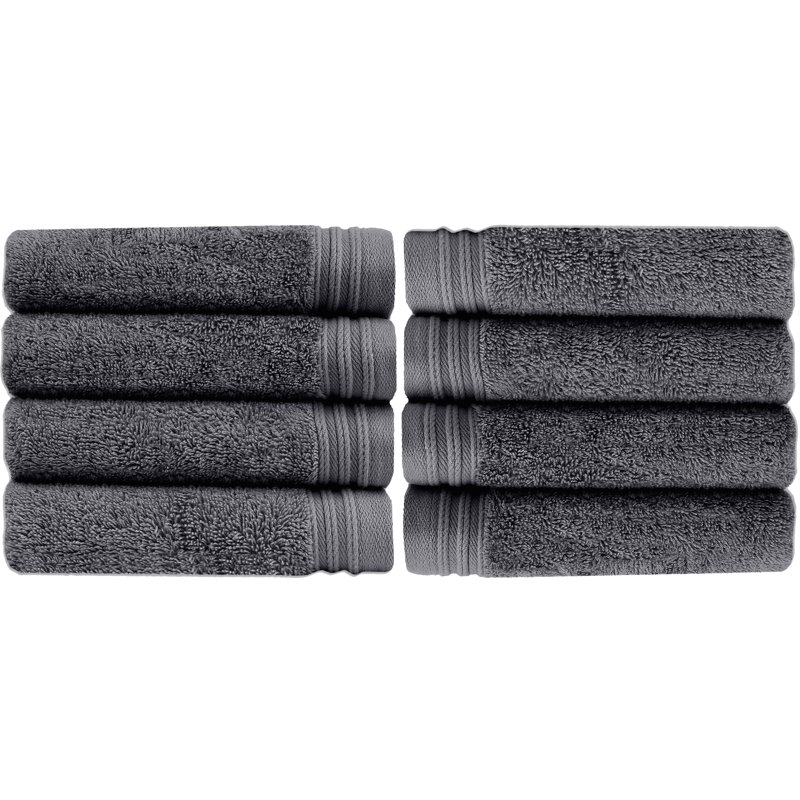 Raquel Midweight Hand Towel, Dark Gray