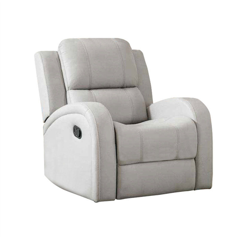 Fauteuil modulaire inclinable de salon gris et blanc Fibric