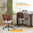 PU Trapezoid Curved Back Swivel Office Chair-937746452