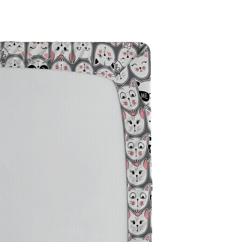 Ensemble de 2 draps-housse pour chat Ambesonne, Drap-housse très grand californien