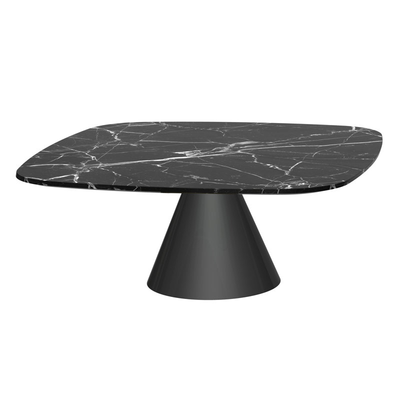 Bedminster Pedestal Coffee Table, Black, Black