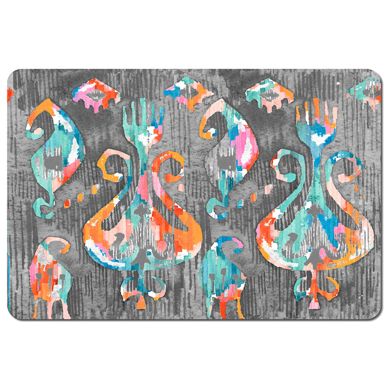 Mudd Polyester-Coated Hardboard Abstract Rectangle Placemat