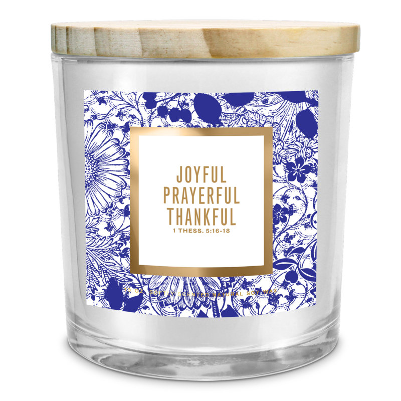 Bougie en pot légèrement parfumée avec support en verre
