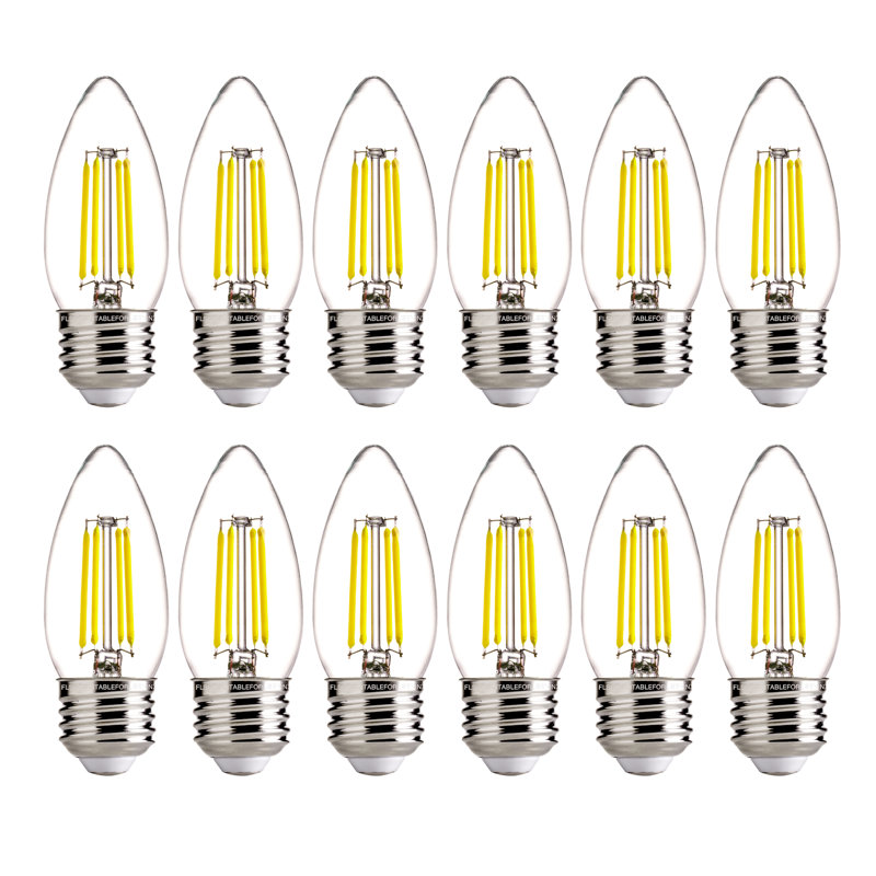 Ampoules DEL B11 équivalentes à 60 watts, culot candélabre E26, intensité variable, 5000K, 5000 kelvins, 550 lumens