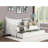 Transitional Style Twin Daybed Molding Design White Finish Mattress Ready Poster Design With Finials Solid Wood Structure-2022184908