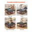 Grande table basse carrée avec repose-pieds 400 LBS