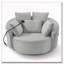 Fauteuil demi-tonneau pivotant à 360 °-425839444