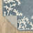 Hennings Botanical Border Blue/ Ivory Area Rug-1986547564