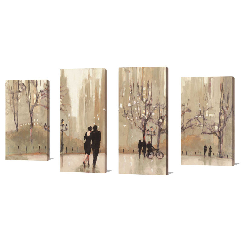 « evening out neutral », reproduction de peinture à l’acrylique à multiples images sur toile, H 34 po x l 56 po x P 1 po