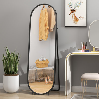 Metal Oval Floor Mirror