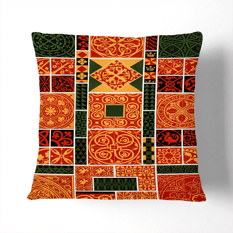 Geometric Square Throw Cushion, 40 x 40 cm, White