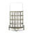 Distressed Metal Decorative Storage Cart