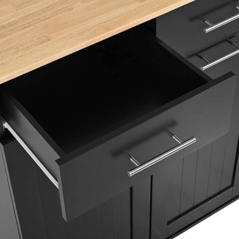 Kitchen Island with Drop Leaf, Kitchen Storage Cart with 3 Tier Pull Out Cabinet Organizer, Internal Storage Rack, Rolling Kitchen Cart on Wheels with Towel Rack, 2 Drawers for Kitchen