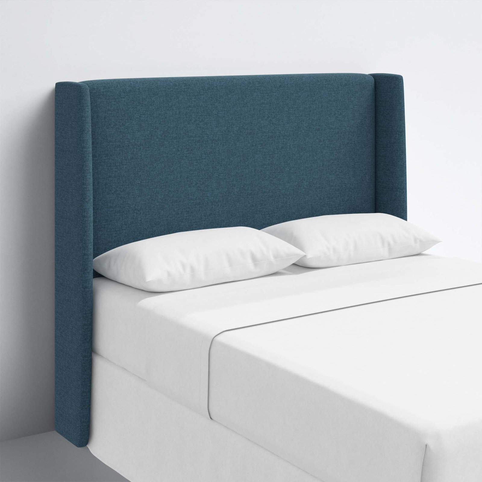 Upholstered Headboard, Twin, Zuma Navy Textured Linen