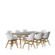 Anautica 74.8'' Rectangular 8 - Person Outdoor Dining Set