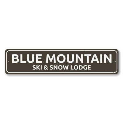 Ski & Snow Lodge Aluminum Sign