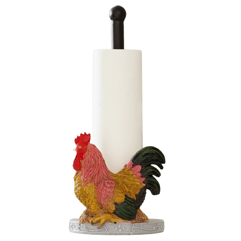  Porte-essuie-tout Rooster - Accessoires de décoration de cuisine pour la maison - Cadeau pour les amoureux du coq