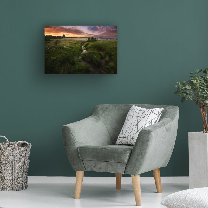 Œuvre sur toile, la rivière Kesma, H 30 po x l 47 po