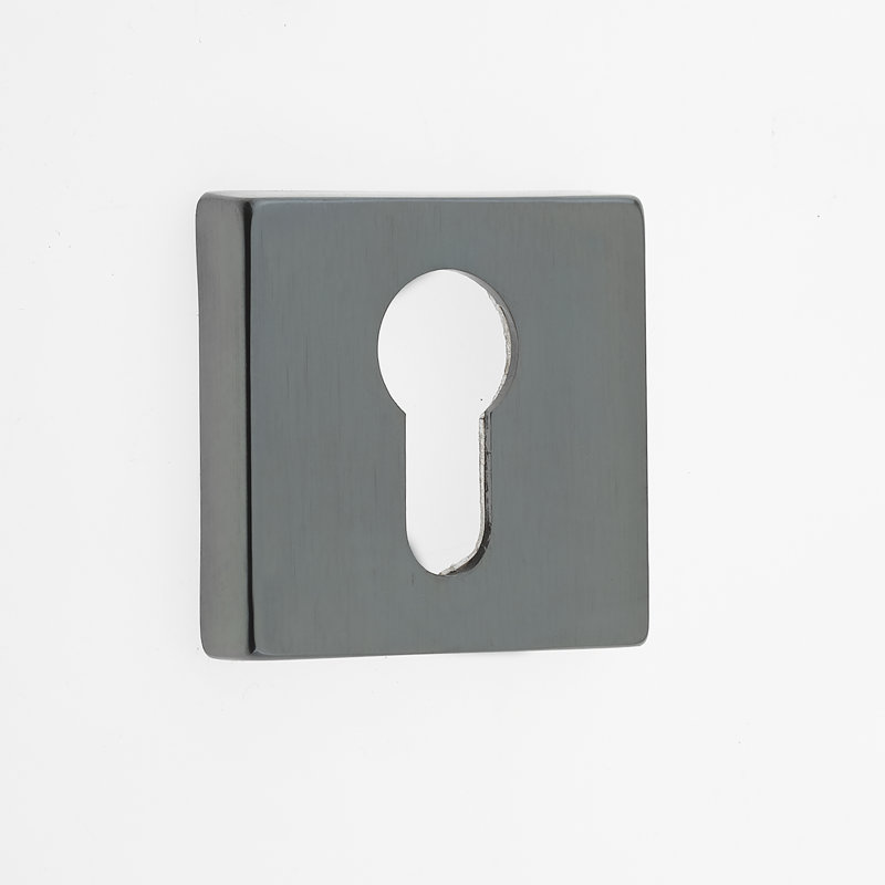 Square Euro Cyl.Escutcheon Door Accessory, Dark Bronze