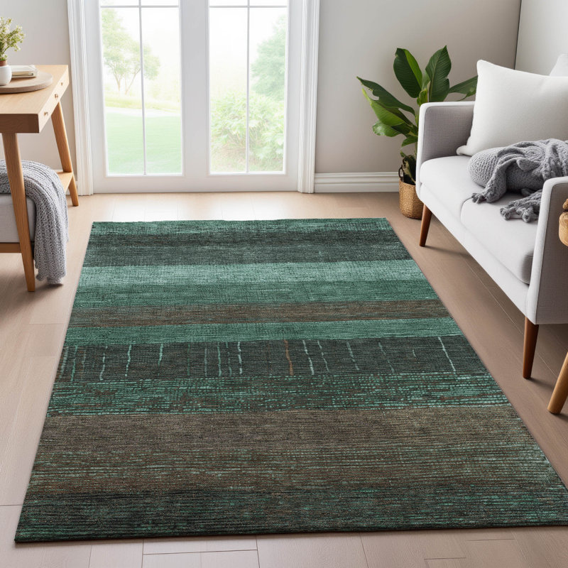 Premium Machine Washable Floyd AMF1568 Stripes Rug, Rectangle 2'6" x 3'10"