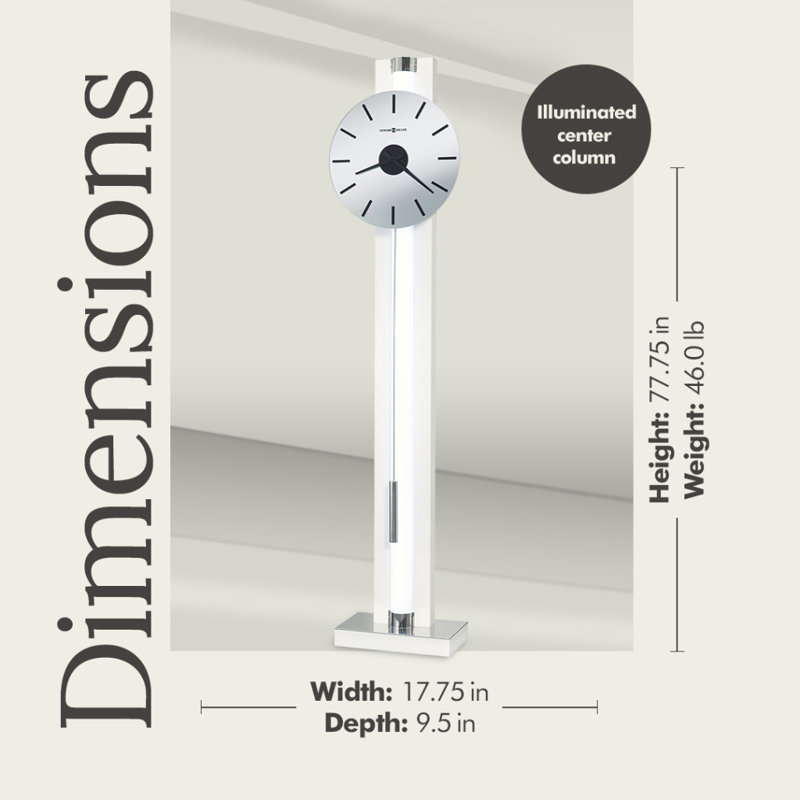 Alina II 77.75'' Metal Floor Clock